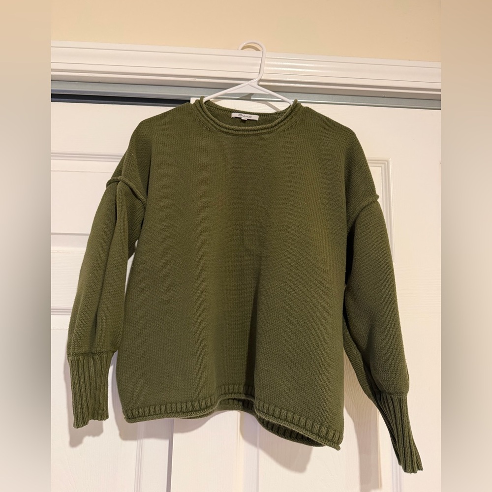 Madewell Olive Crew Neck Sweater